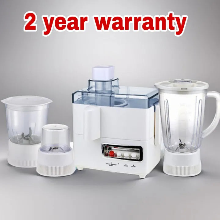 Premium Quality 4 in 1 Juicer Blender Machine ( Milkshake Jug+ Grinder+ Chopper )- 750W ( Copper 7035 moter installed) With 2 year Warranty